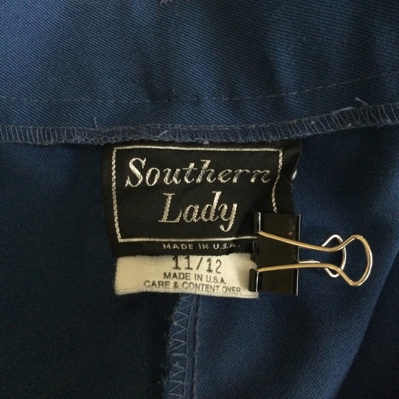 Vintage Southern Lady High Waist Pants Blue - Sz 11/12 - Picture 12 of 13